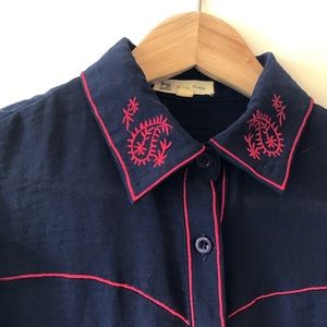 Vintage western shirt with stitching details